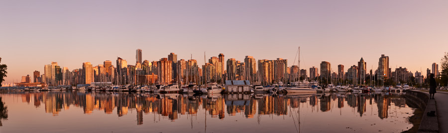 Sunset in Coal Harbour, Vancouver, BC